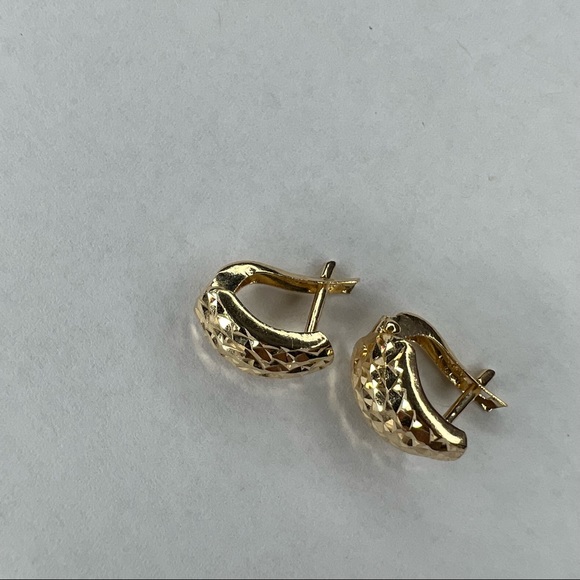 Cliptype Earrings 18K solid yellow gold - Picture 1 of 5